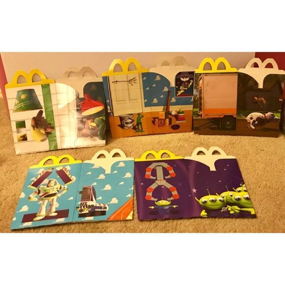 Disney's Toy Story UK McDonalds Set of 5 Happy Meal Boxes Unused, Mint - Picture 7 of 10